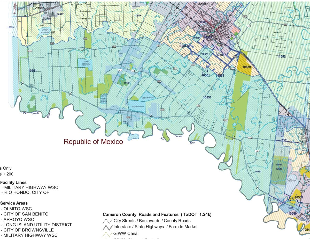 Cameron County Service Area Map